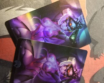 2x full art foil swamps. Casual play card for mtg with new card back