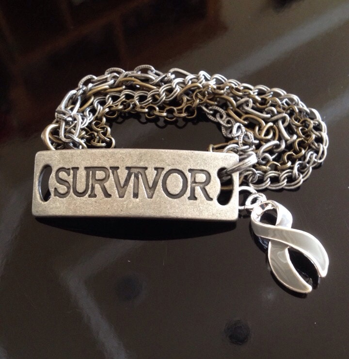 Survivor Bracelet Brain Cancer / Intracranial Neoplasm Gray