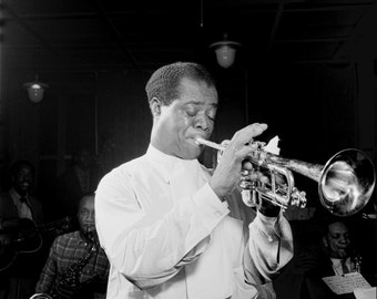 Louis Armstrong - Vintage - Photograph -Jazz - Musician - Singer - Trumpet - Photo - Print - New Orleans - Harlem - NYC
