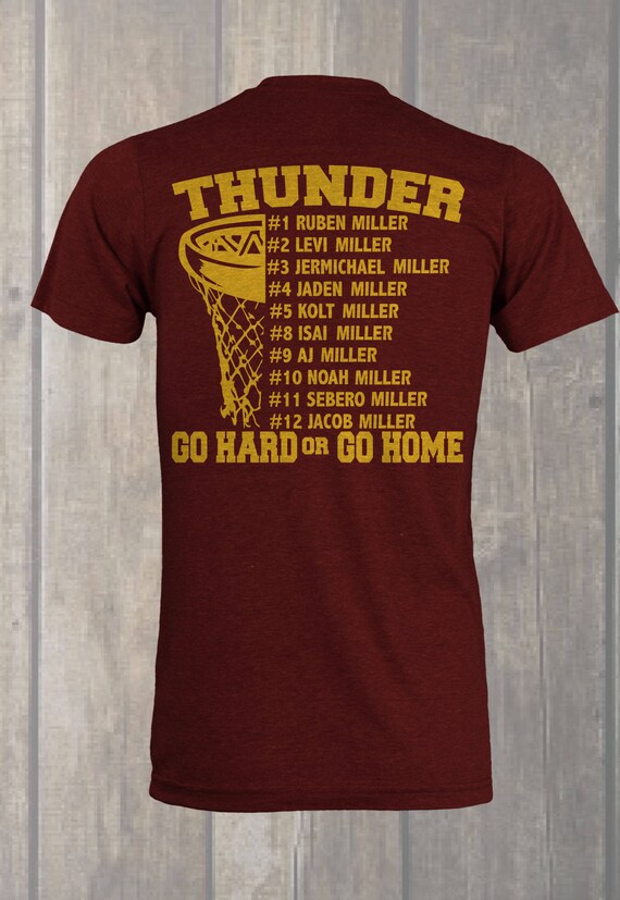 Custom Basketball Roster Tshirt Design