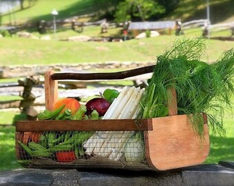 Harvest Basket,Gardening Basket, Farmhouse Decor, Harvesting Basket ,Picnic Basket, Storage Basket, Large Basket