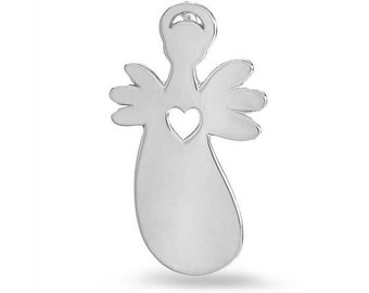 Guardian Angel - Heart - Silver