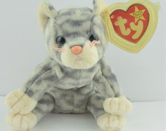 Ty Silver the Tabby Cat Kitten Beanie Baby - Retired