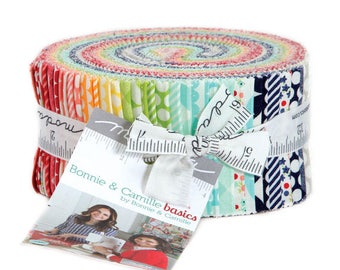 Bonnie & Camille Basics - Bonnie and Camille - Moda - 40 Pieces - Jelly Roll - 55023JR