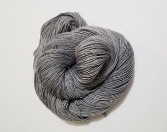 Slate Grey, Hand Dyed Yarn, Sock Yarn, Merino, Nylon, Dye to Order,