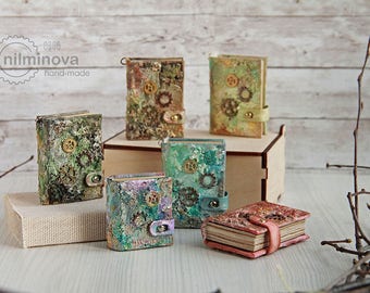 Miniature books Mini books Tiny journal Tiny book charm Tiny necklace Book keychain Teeny tiny books necklace Book lover gif Miniature Books