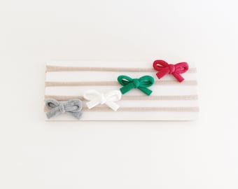 Mini bow headbands, baby headband, small bow headband, newborn headband, baby girl headband