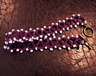 Beaded and Tatted Bracelet