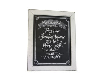 Wedding Choose A Seat - Wedding Chalkboard Art Signage - chalkboard sign