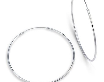 925 Sterling Silver Hoop Earrings Extra Large Hoops