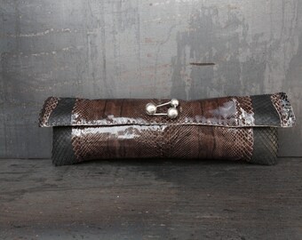 Python leather luxury clutch (Yennefer)