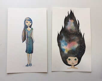 2 watercolor originals