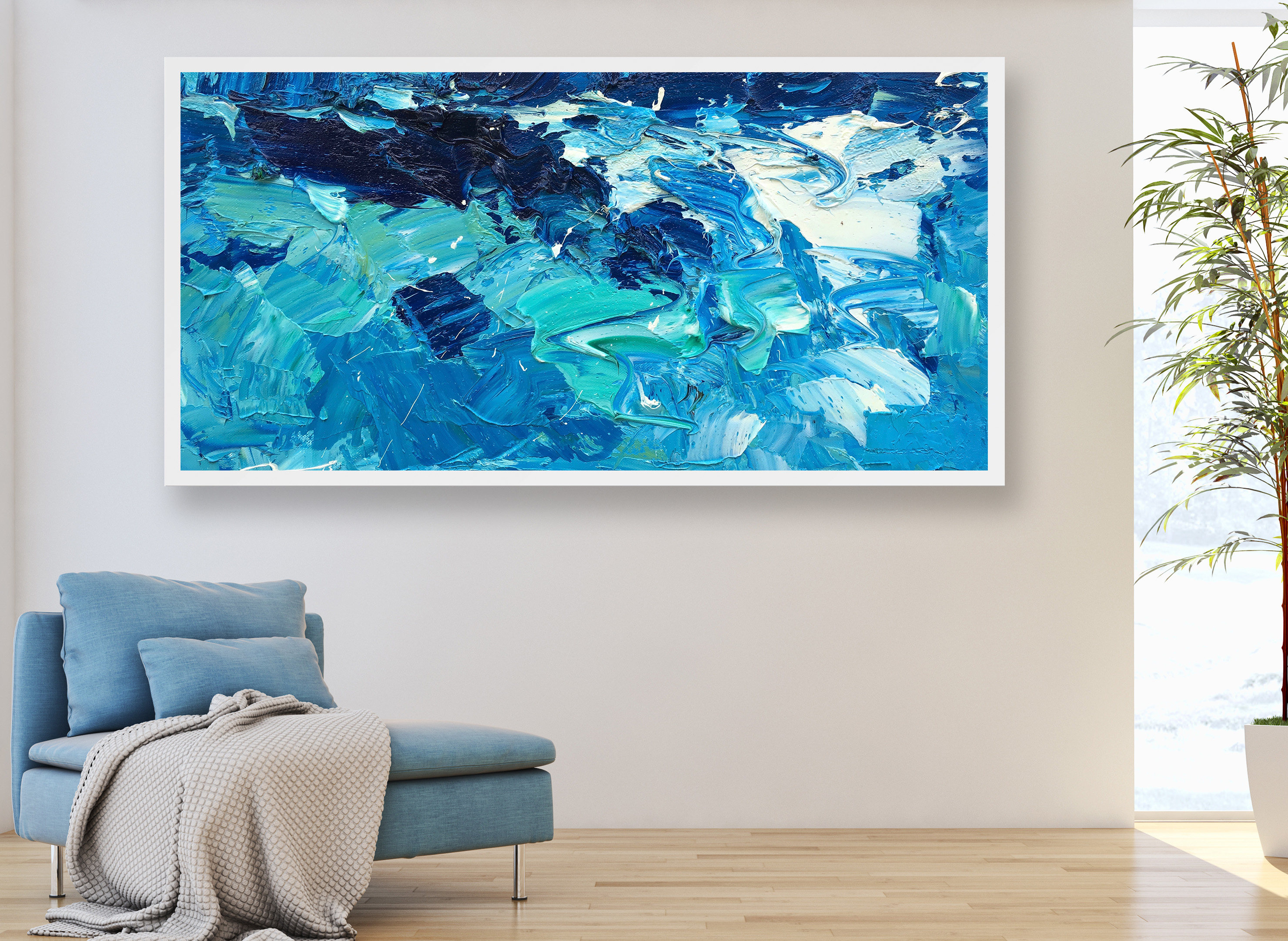 Extra Large Wall Art Ocean Painting Sea Painting Abstract Art