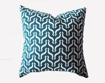 Pillow Green White Decorative Geometric Square Pillow Case