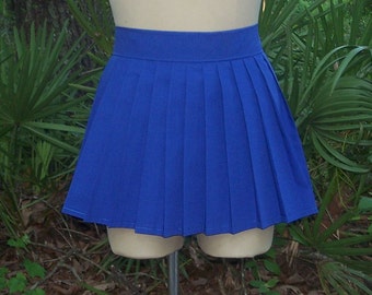 Pleat Skirt - Anime Cosplay Custom Mini Skirt - Knife Pleat Skirt - Japanese Anime School Uniform Pleat Mini Skirt - Any Size / Any Colors