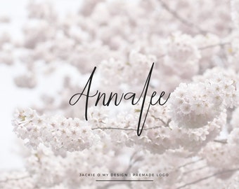 Premade Customizable Logo Design - Minimal Logo - Typeface - Handwritten Logo - Photography Business Blog Brand Logo - Branding - Annalee