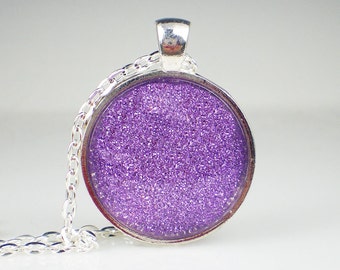 Lavender Purple Glitter Nail Polish Necklace Jewelry Tru Passion Nail Polish