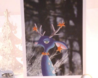 Frosty Stag Christmas card