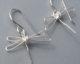 Dragonfly Earrings Sterling Silver