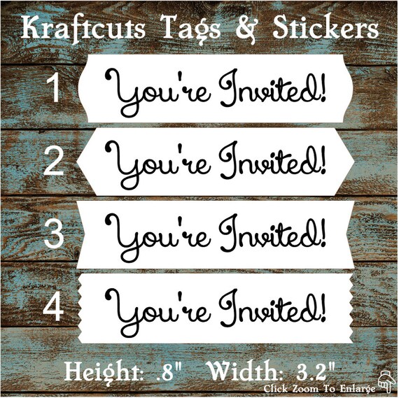 Envelope Seals / Stickers - You're Invited # 730 Qty: 40 Stickers