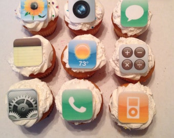 iPhone / IPad Inspired Fondant Cupcake Toppers