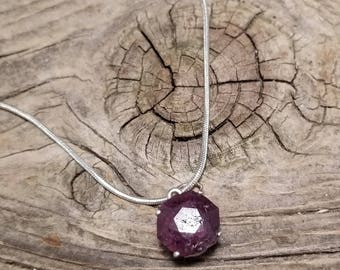 Faceted Sparkling Sapphire Necklace