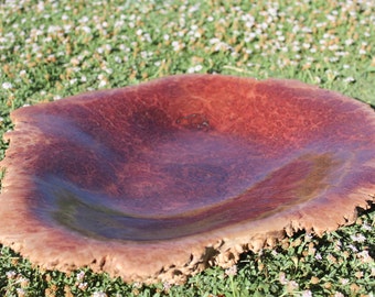 Australian Bowl Red Wood Burl Wood Bowl Dish Platter Plate