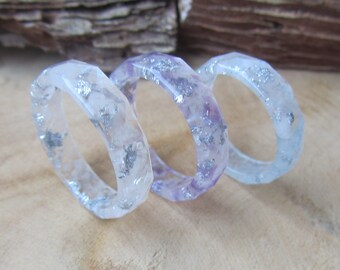 Rose quartz ring December birthstone Resin ring Cupid ring Engagement gemstone ring Quartz ring Rose stone ring Resin love ring Stone ring
