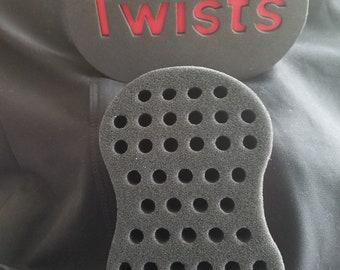 Twist sponge, sponge brush, natural hair care, twists, locs, natural styles, curl sponge