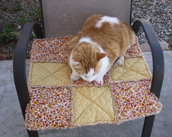 Small Dog Blanket, Yellow Cat Blanket, Cat Blanket, Dog Blanket, Dog Bed, Cat Quilt, Handmade Pet Bedding, Pet Bedding, Washable Pet Bedding
