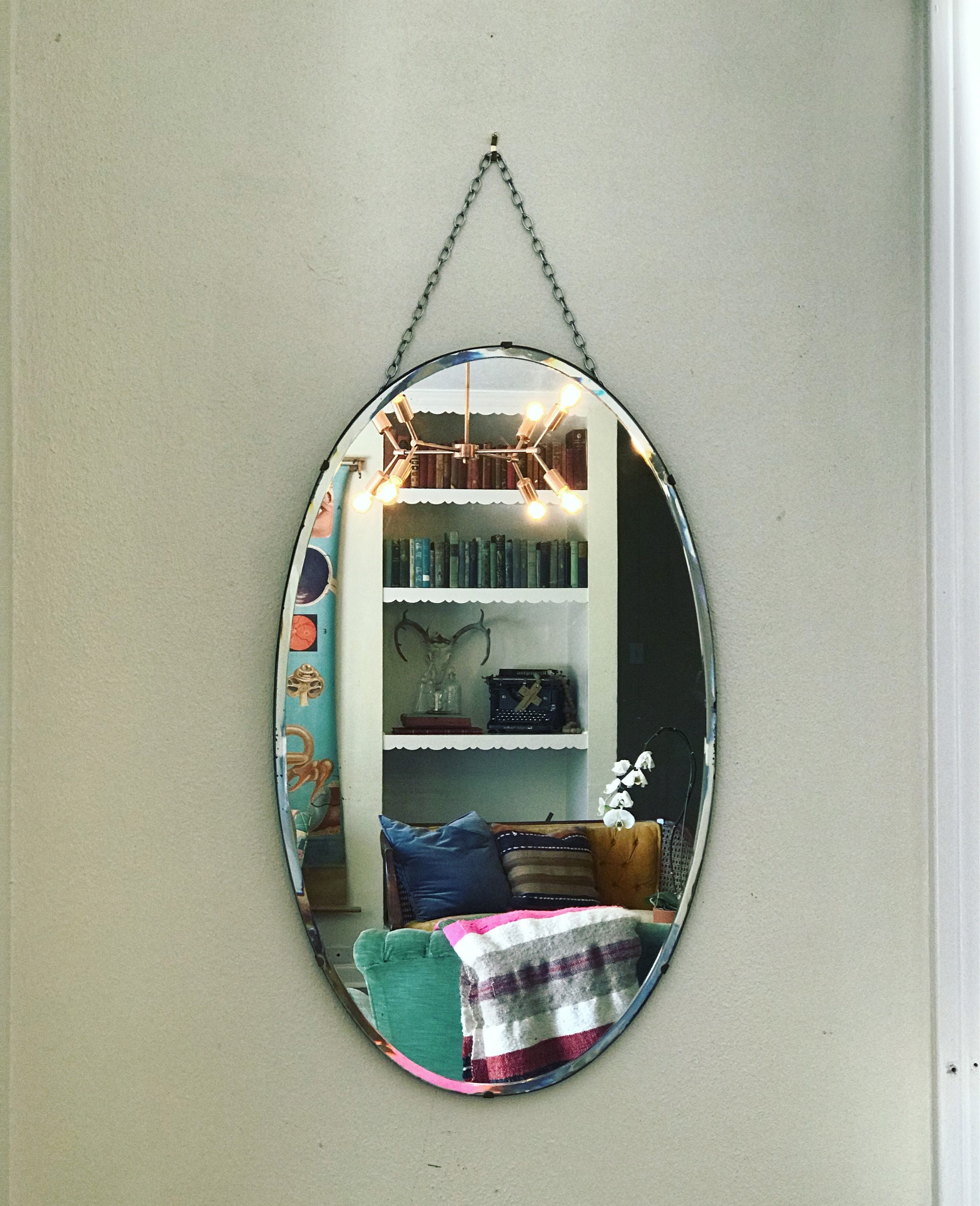 Art Deco Mirror Frameless Wall Antique Description Large Art Deco Frameless Mirror