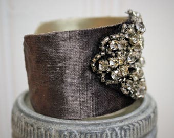 Art Cuff Bracelet ~ Textile Cuff ~ Wrist Cuff ~ Wearable Art