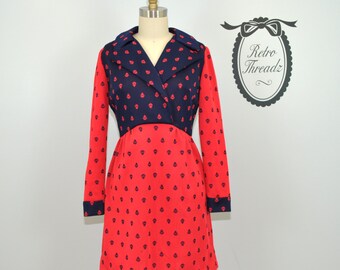 Vintage 70s Mod Leslie Fay Mini Dress