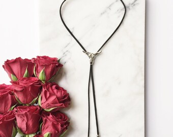 Bolo Wrap / Concho Tie, Cowboy Tie, Bolo Tie, Neck Wrap, Western Choker, Neck Tie Necklace, Leather Choker, Western Neck Tie, Western Tie