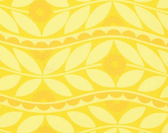 Jane Sassaman Brocade Yellow fabric 1 yard