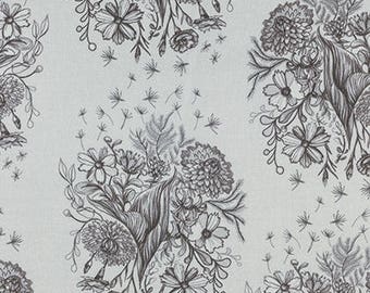 Mod Corsage by Anna Maria Horner for Free Spirit - Observations - Graphite - FQ - Fat Quarter - Cotton Quilt Fabric
