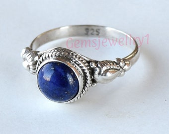 Lapis Stone Ring, Lapis lazuli Ring, Blue Stone Ring, Lapis Ring, 925 Sterling Silver Ring, Natural Lapis Ring, Girls Ring, Gemstone Ring