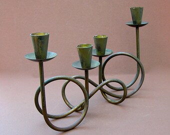 Vintage Brass Candle Holder