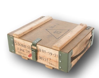 Polish Wooden Ammo Box,Ideal Storage or display, with carry handle