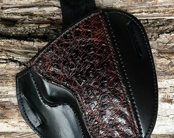Glock Custom Holster for 17,22,31,etc with Ostrich Quill