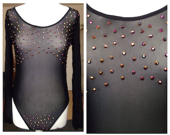 Sheer Black Leotard