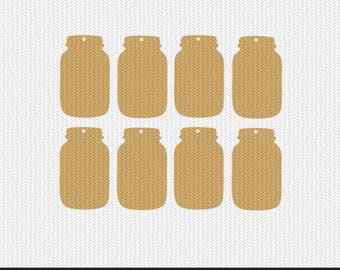 mason jar tags gift tags svg dxf jpeg png file stencil monogram frame silhouette cameo cricut clip art commercial use