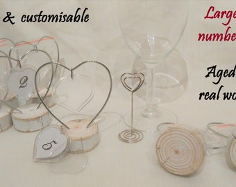 Corazón grande tabla personalizable número titulares tarjeta del lugar boda decoración de la tabla