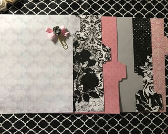 Planner divider A5 set with planner clip.