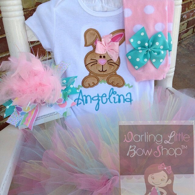 Baby Girl Easter Tutu Outfit Hippity Hop Over the Top