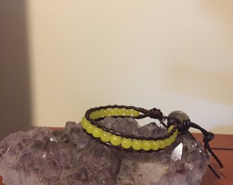 Sunshine yellow beaded bracelet