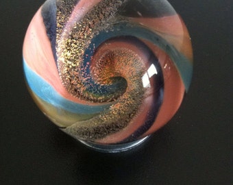 Dichroic Vortex Marble with Organic Backing