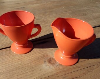 Moderntone Sugar and Creamer/Ovide Pattern