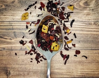 Pina Colada Tea - Pineapple, Coconut, Apples, Rose Hips and Hibiscus Creates an Exotic and Intoxicating Tea Experience