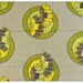 African Wax Print Batik Fabric ~ Green/Yellow Fan Adinkra ~ Sold BTY ~ Authentic Julius Holland UK Import,